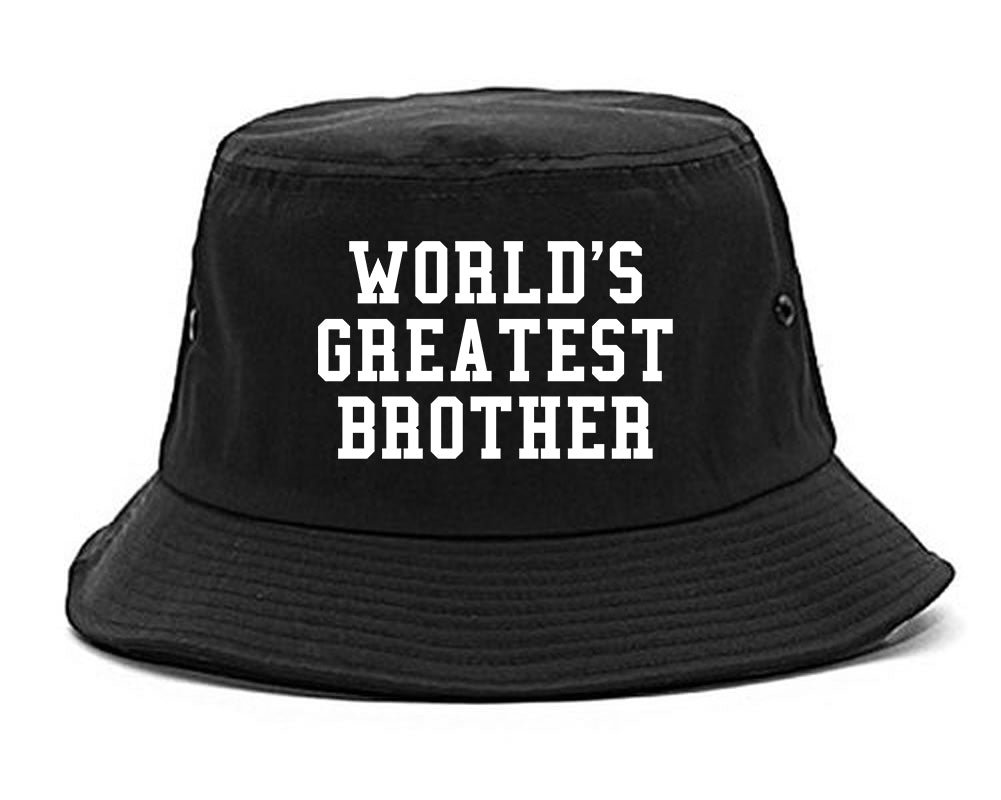 Worlds Greatest Brother Funny Birthday Mens Bucket Hat Black
