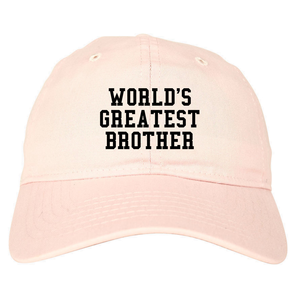 Worlds Greatest Brother Funny Birthday Mens Dad Hat Pink