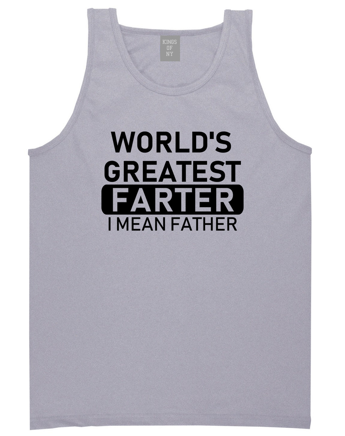 Worlds Greatest Farter Father Dad Day Mens Tank Top T-Shirt Grey