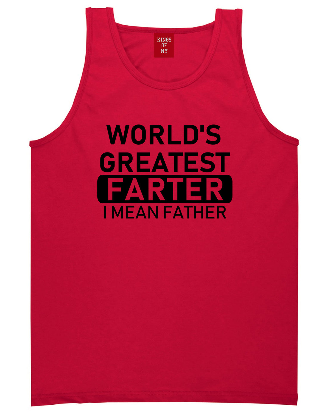 Worlds Greatest Farter Father Dad Day Mens Tank Top T-Shirt Red