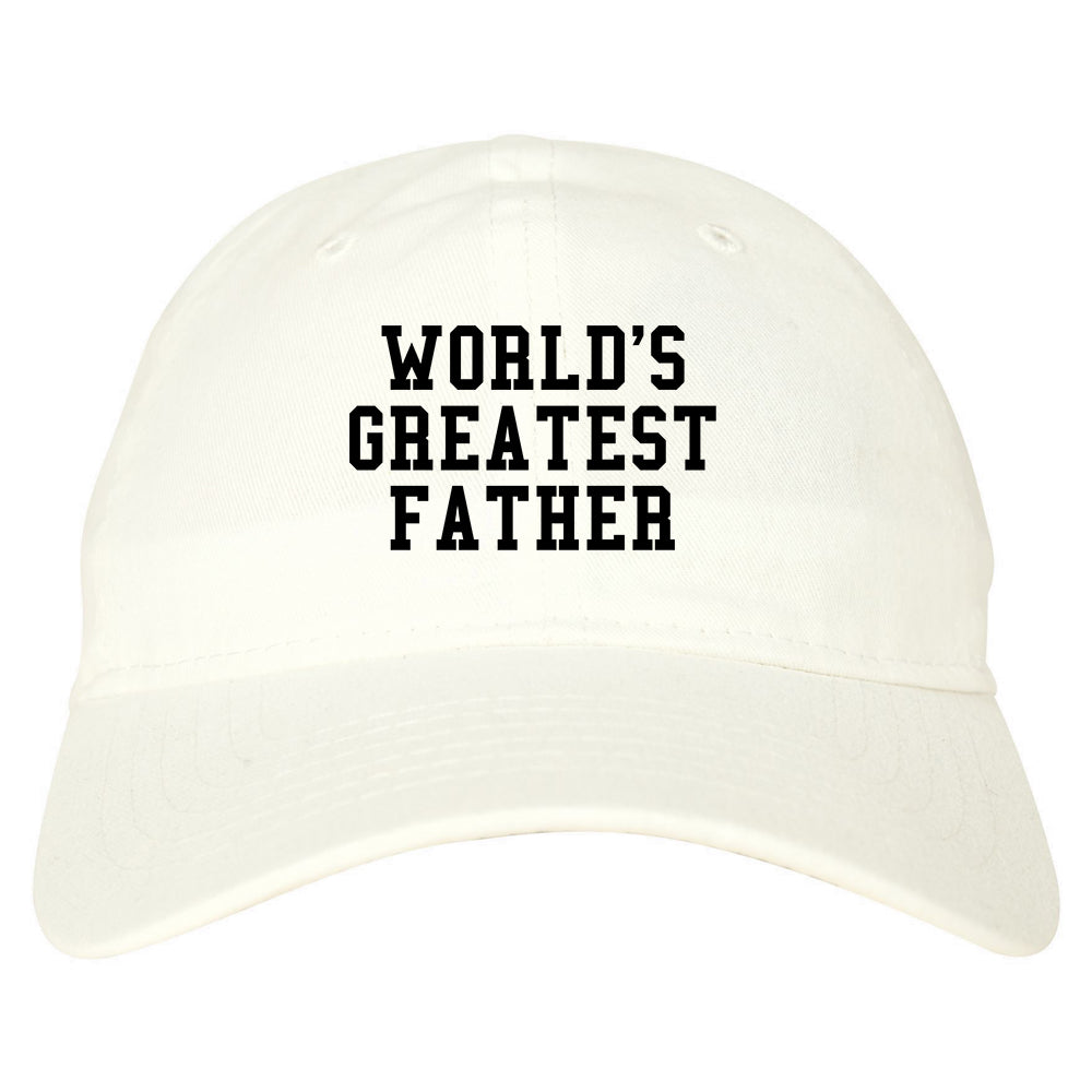Worlds Greatest Father Dad Birthday Day Mens Dad Hat White