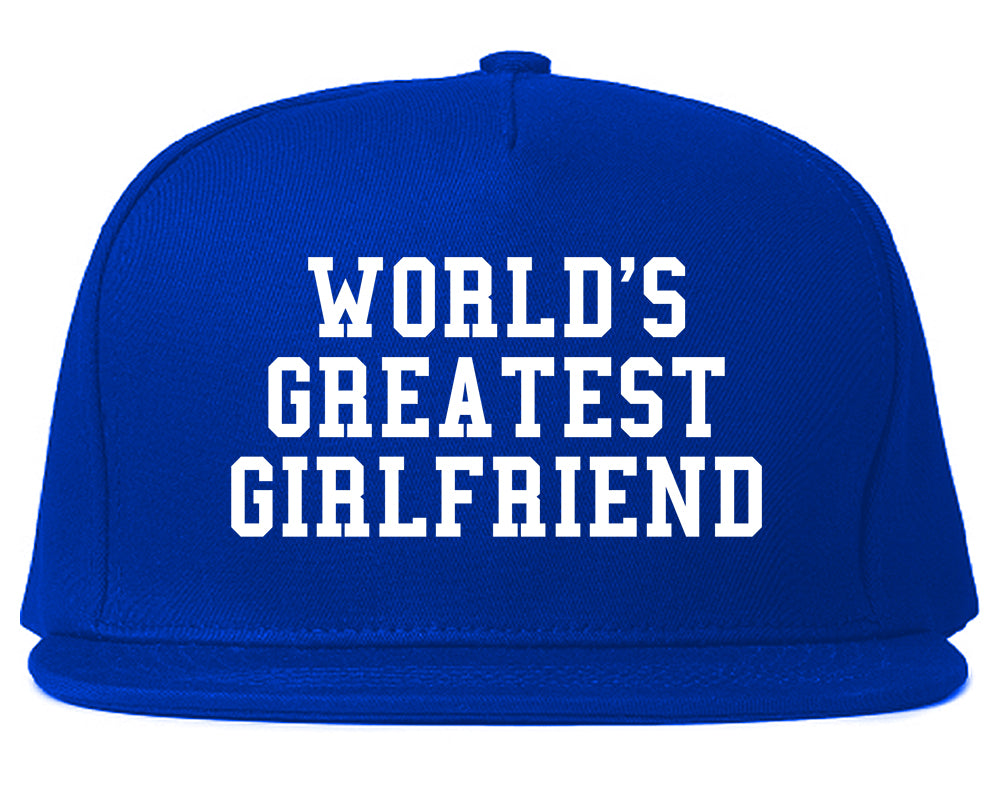 Worlds Greatest Girlfriend Funny Birthday Gift Mens Snapback Hat Royal Blue