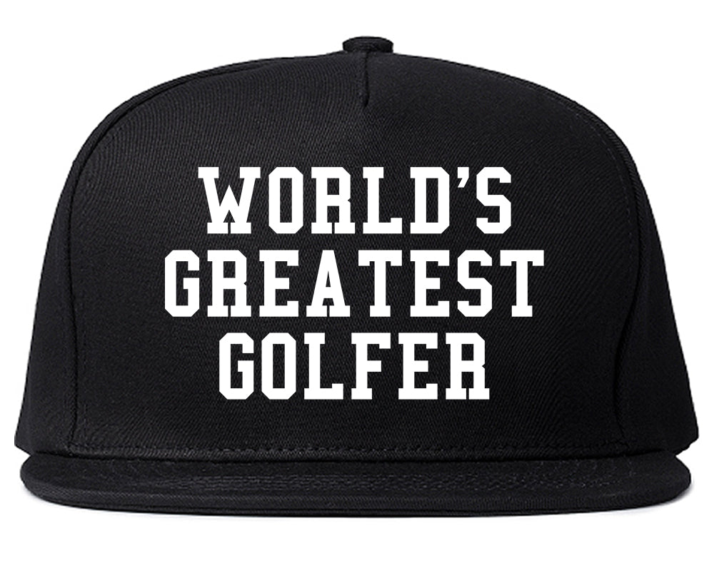 Worlds Greatest Golfer Funny Golf Mens Snapback Hat Black
