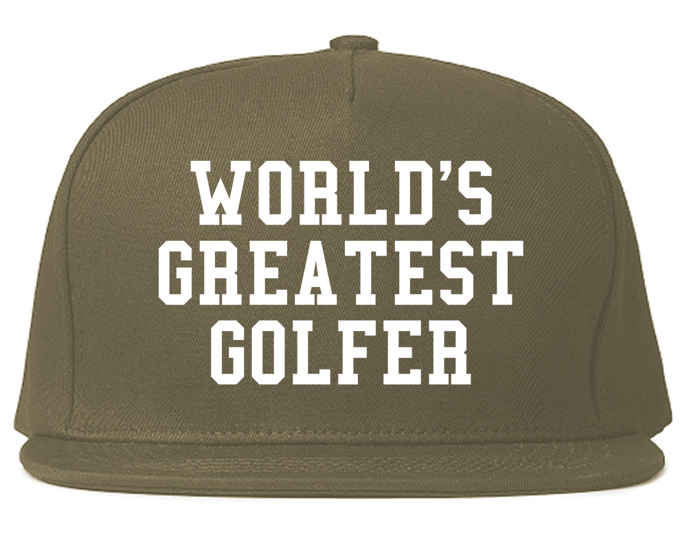Worlds Greatest Golfer Funny Golf Mens Snapback Hat Grey