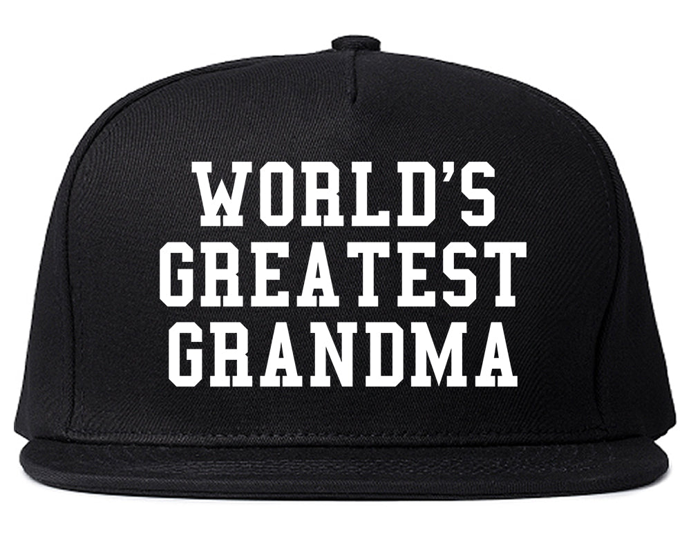 Worlds Greatest Grandma Birthday Gift Mens Snapback Hat Black