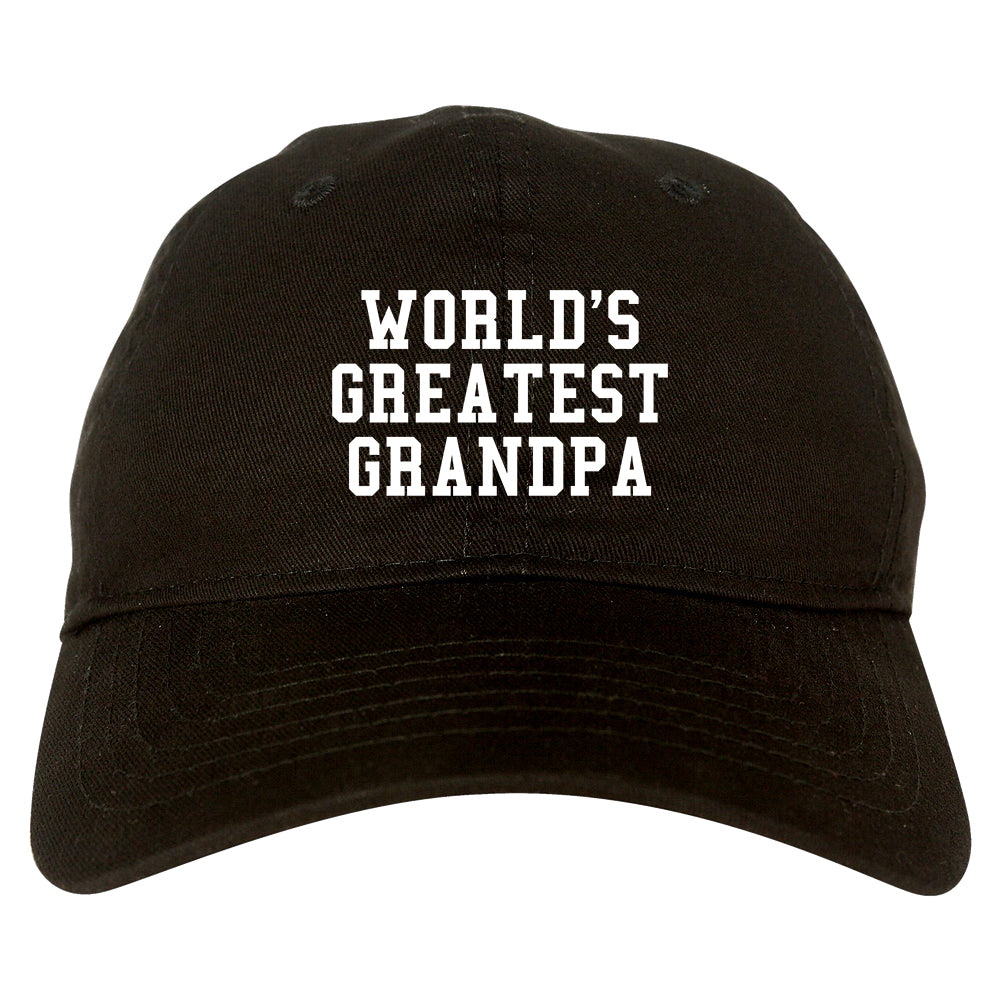Worlds Greatest Grandpa Fathers Day Mens Dad Hat Black