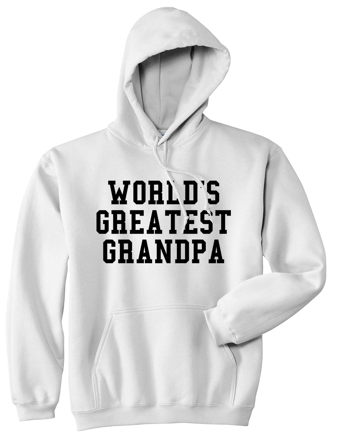 Worlds Greatest Grandpa Fathers Day Mens Pullover Hoodie White