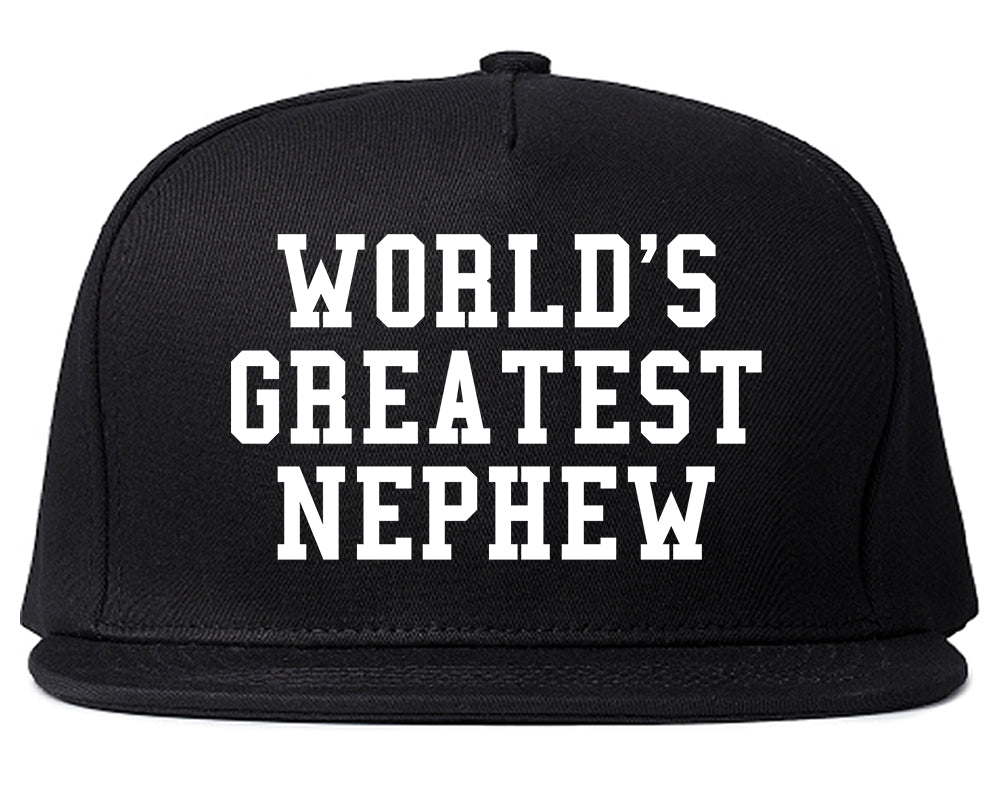 Worlds Greatest Nephew Birthday Gift Mens Snapback Hat Black