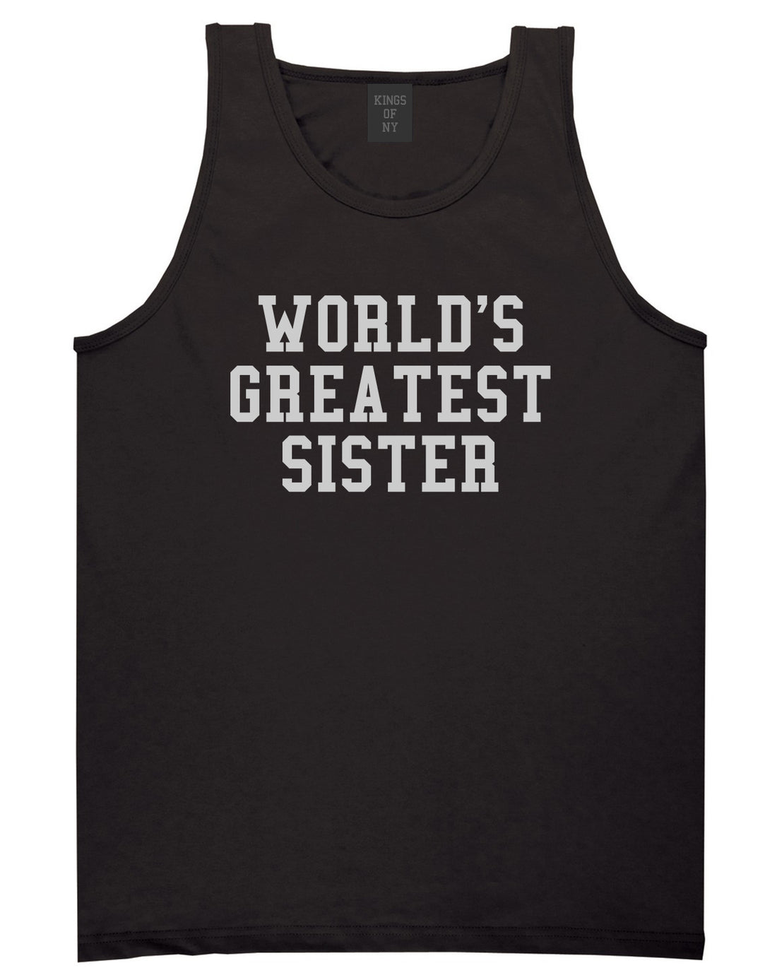 Worlds Greatest Sister Birthday Gift Mens Tank Top T-Shirt Black