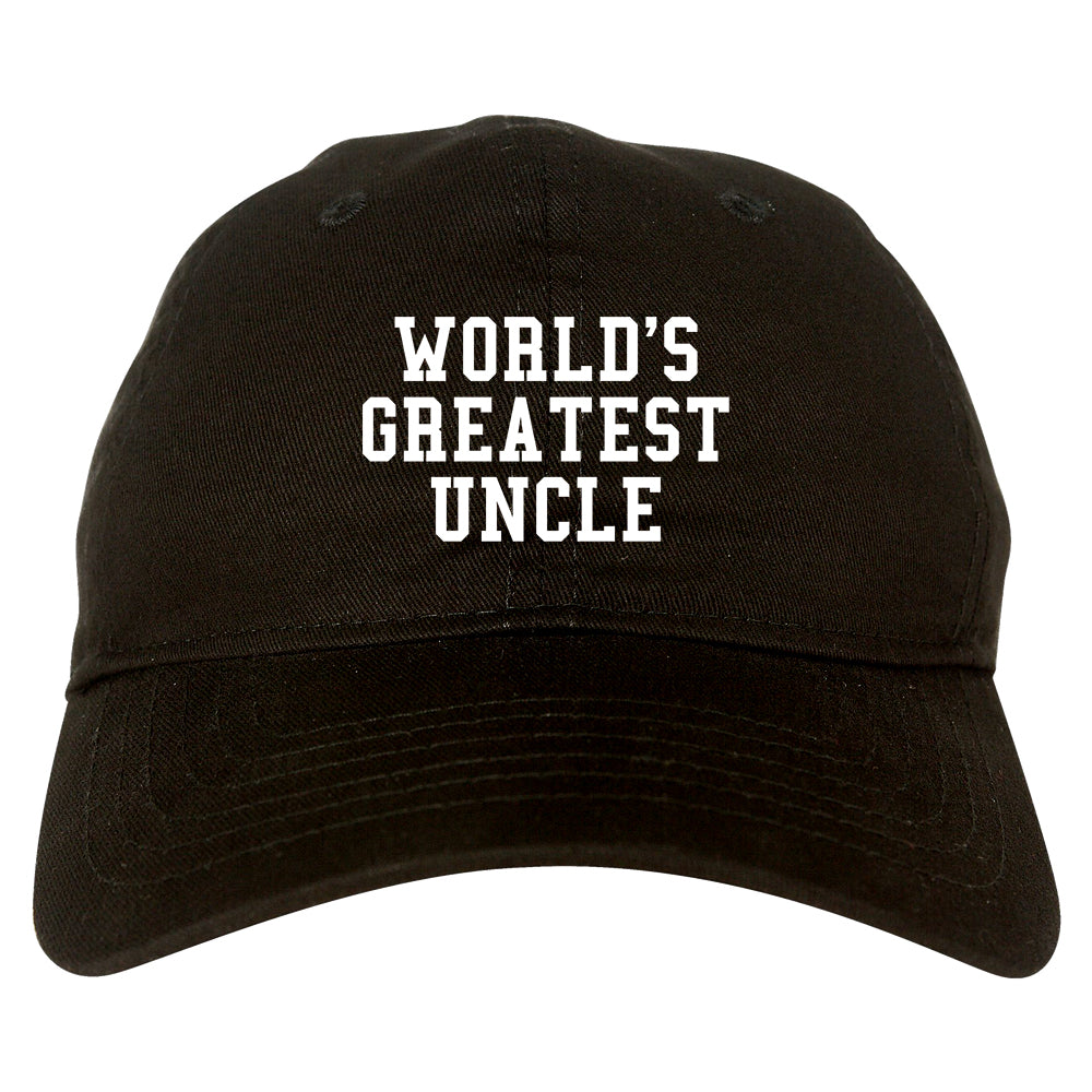 Worlds Greatest Uncle Birthday Gift Mens Dad Hat Black