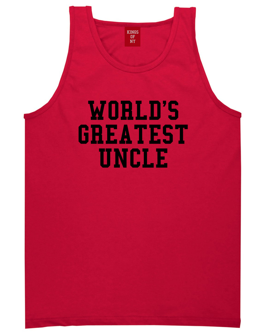 Worlds Greatest Uncle Birthday Gift Mens Tank Top T-Shirt Red