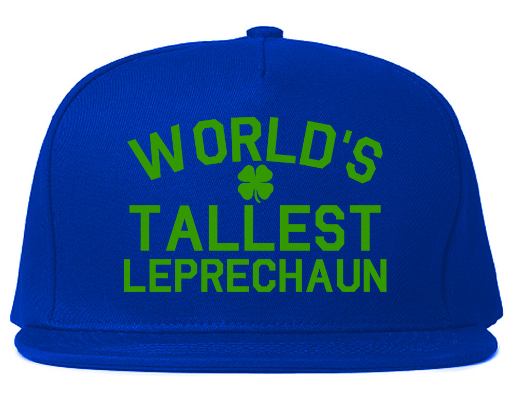 Worlds Tallest Leprechaun Funny St Patricks Day Mens Snapback Hat Royal Blue