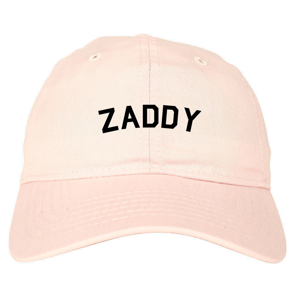 Zaddy Mens Dad Hat Baseball Cap Pink