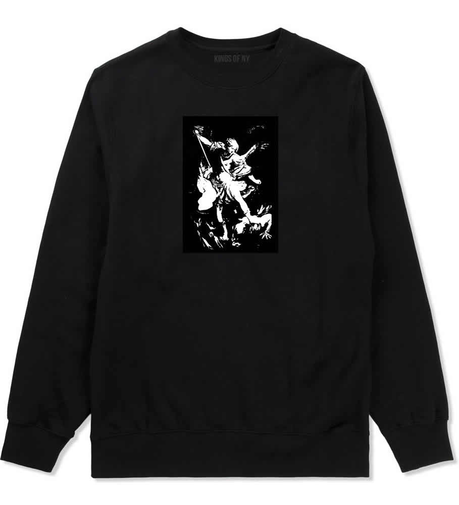 Angel Of Death Ancient Goth Myth Crewneck Sweatshirt in Black By Kings Of NY