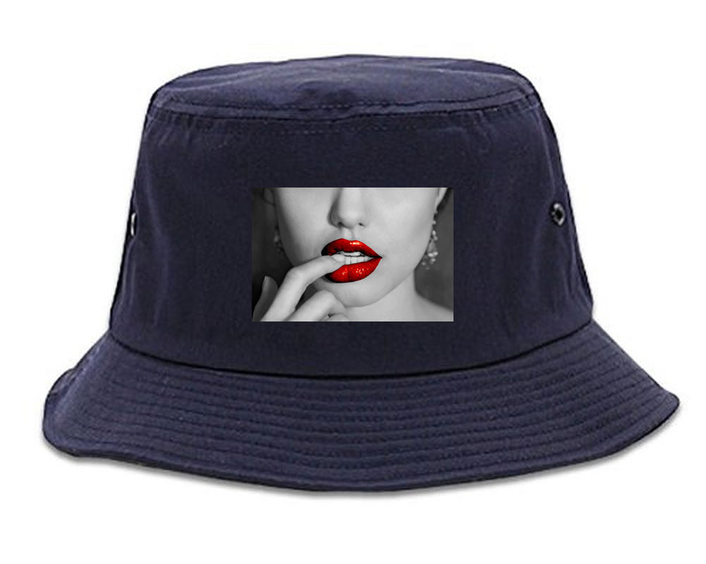 Angelina Red Lips Sexy Bucket Hat By Kings Of NY