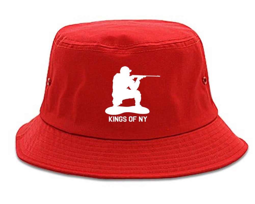 Kings Of NY Green Army Men Bucket Hat By Kings Of NY