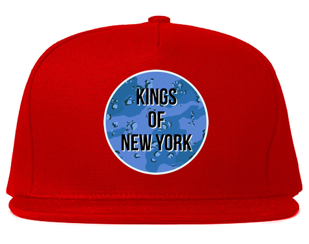  Army Chest Logo Armed Force Snapback Hat in Red by Kings Of NY