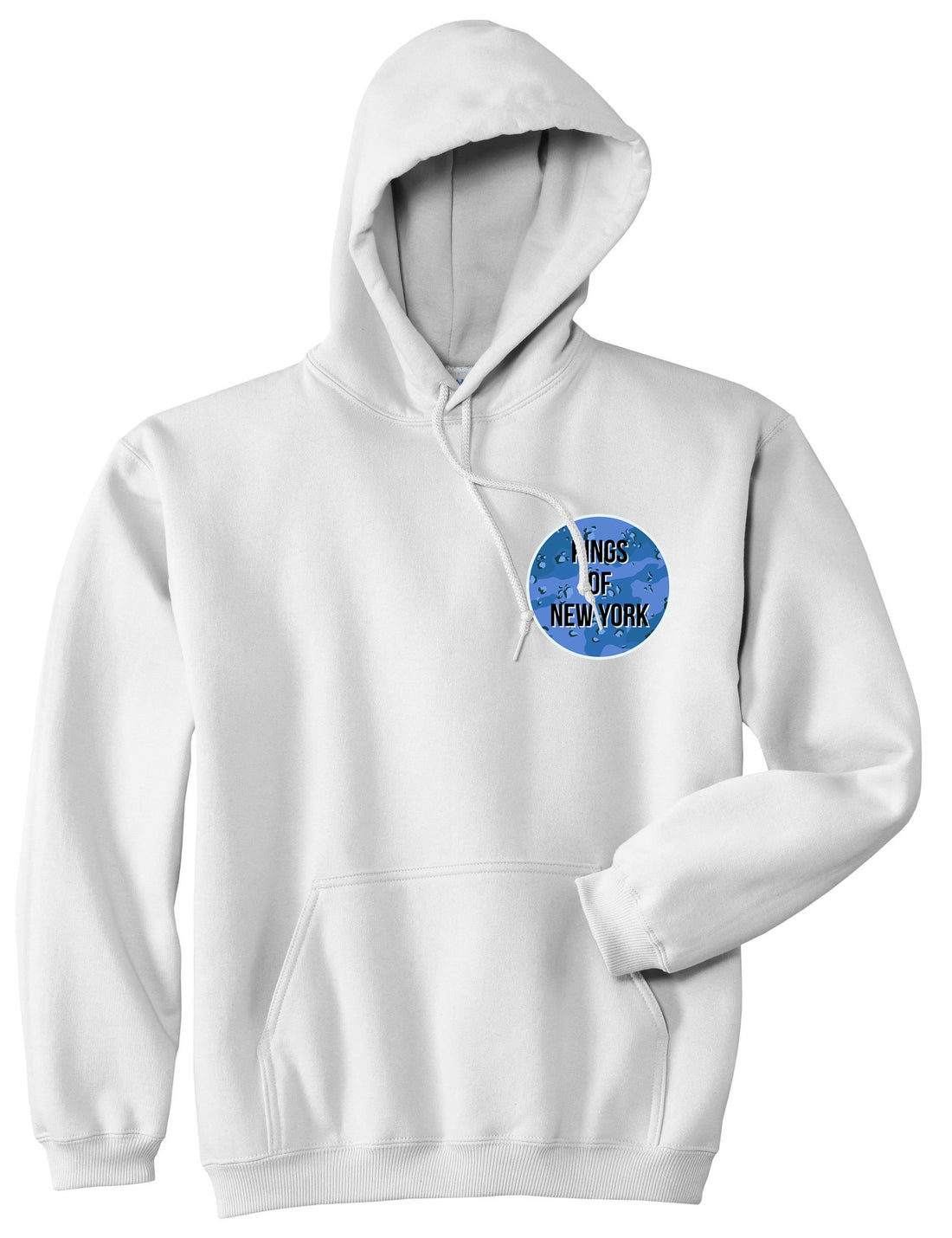  Army Chest Logo Armed Force Pullover Hoodie Hoody in White by Kings Of NY
