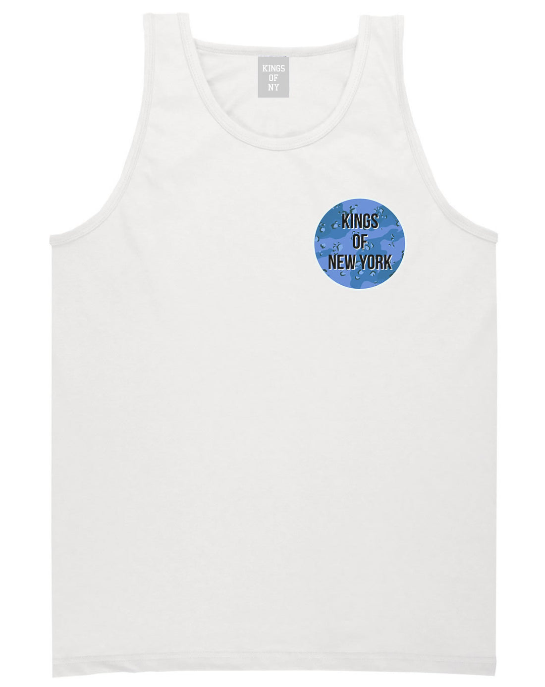  Army Chest Logo Armed Force Tank Top in White by Kings Of NY