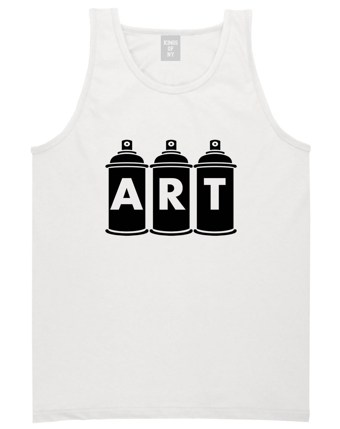 Art graf graffiti spray can paint artist Tank Top in White By Kings Of NY