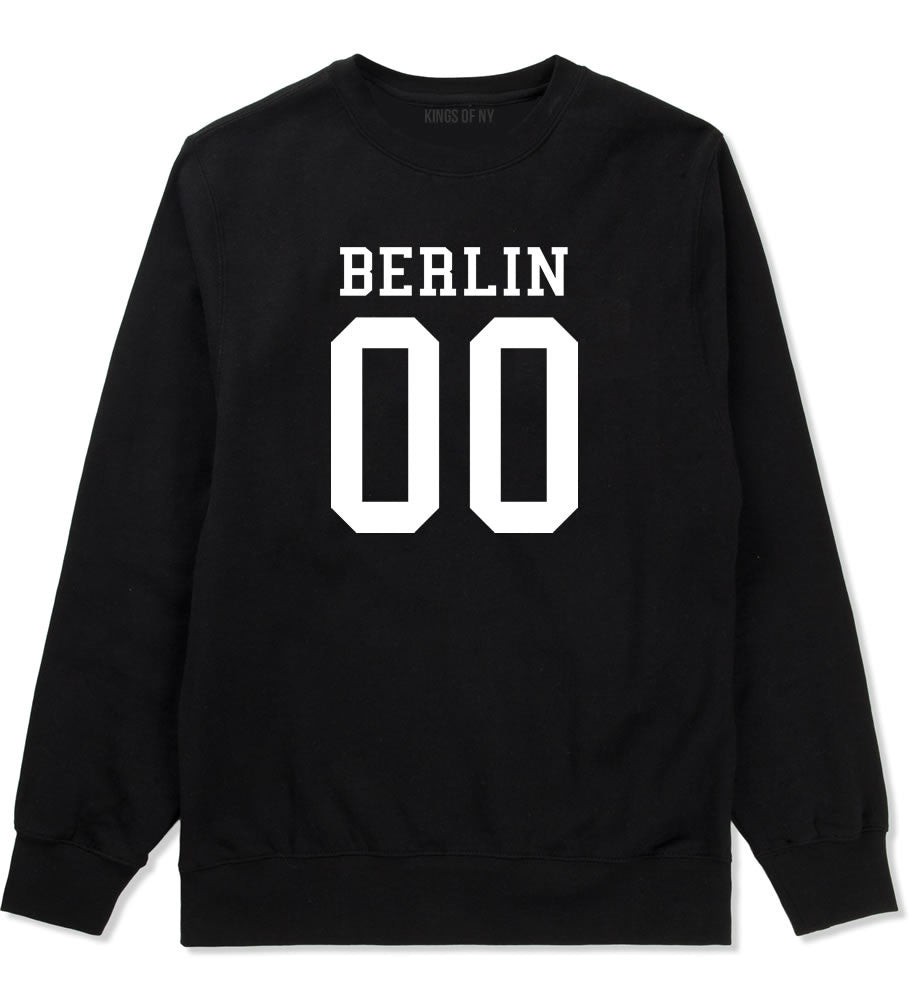 Berlin Team Jersey Germany Country Boys Kids Crewneck Sweatshirt in Black By Kings Of NY