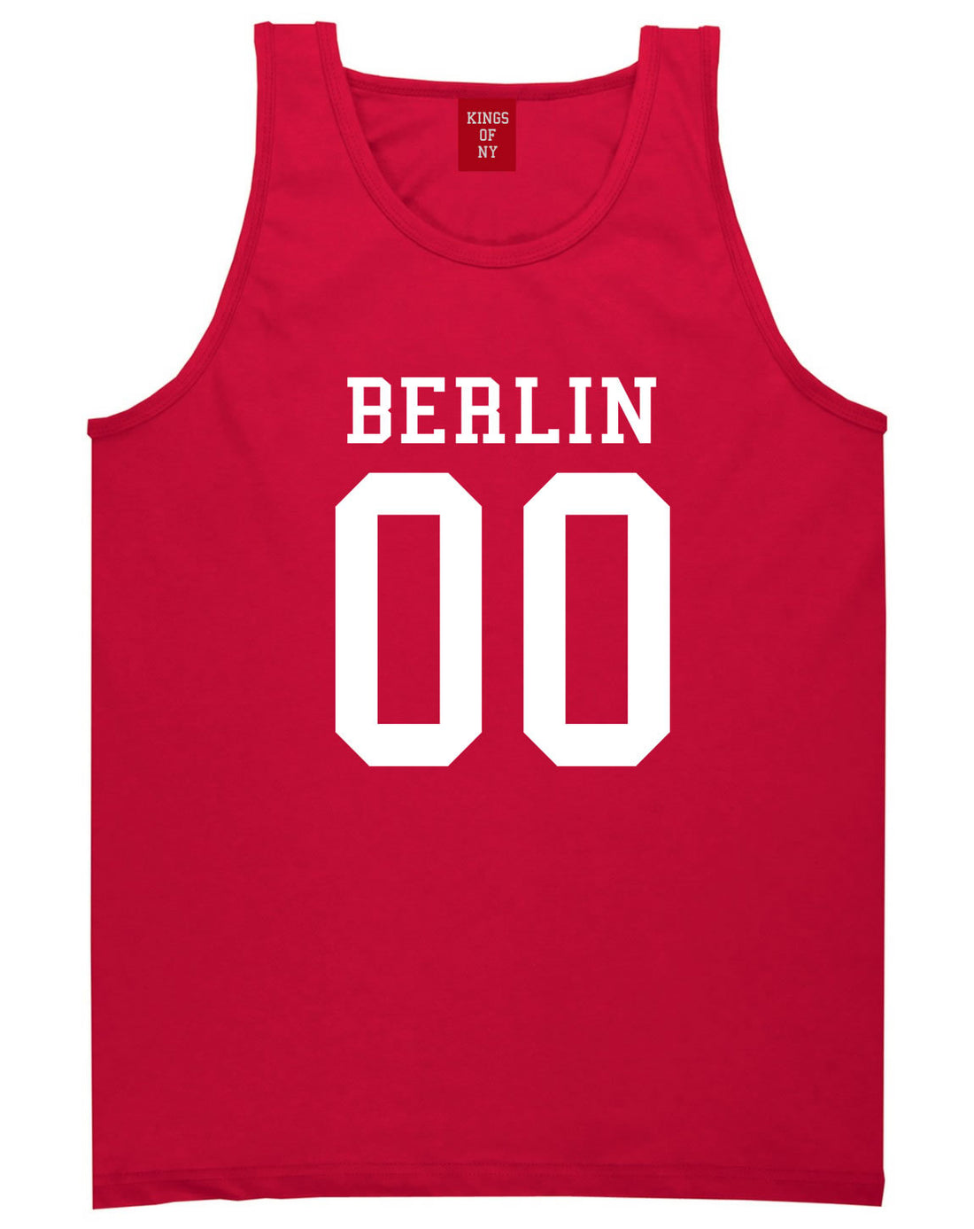 Berlin Team Jersey Germany Country Tank Top in Red By Kings Of NY
