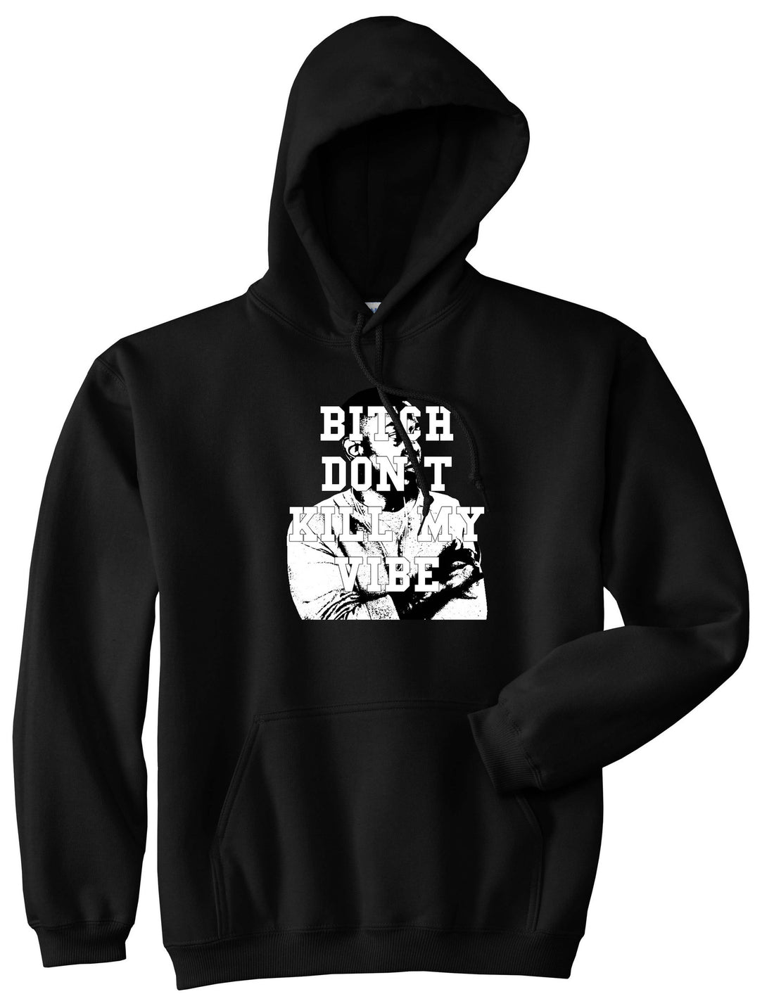 Bitch Dont Kill My Vibe Kendrick Boys Kids Pullover Hoodie Hoody In Black by Kings Of NY
