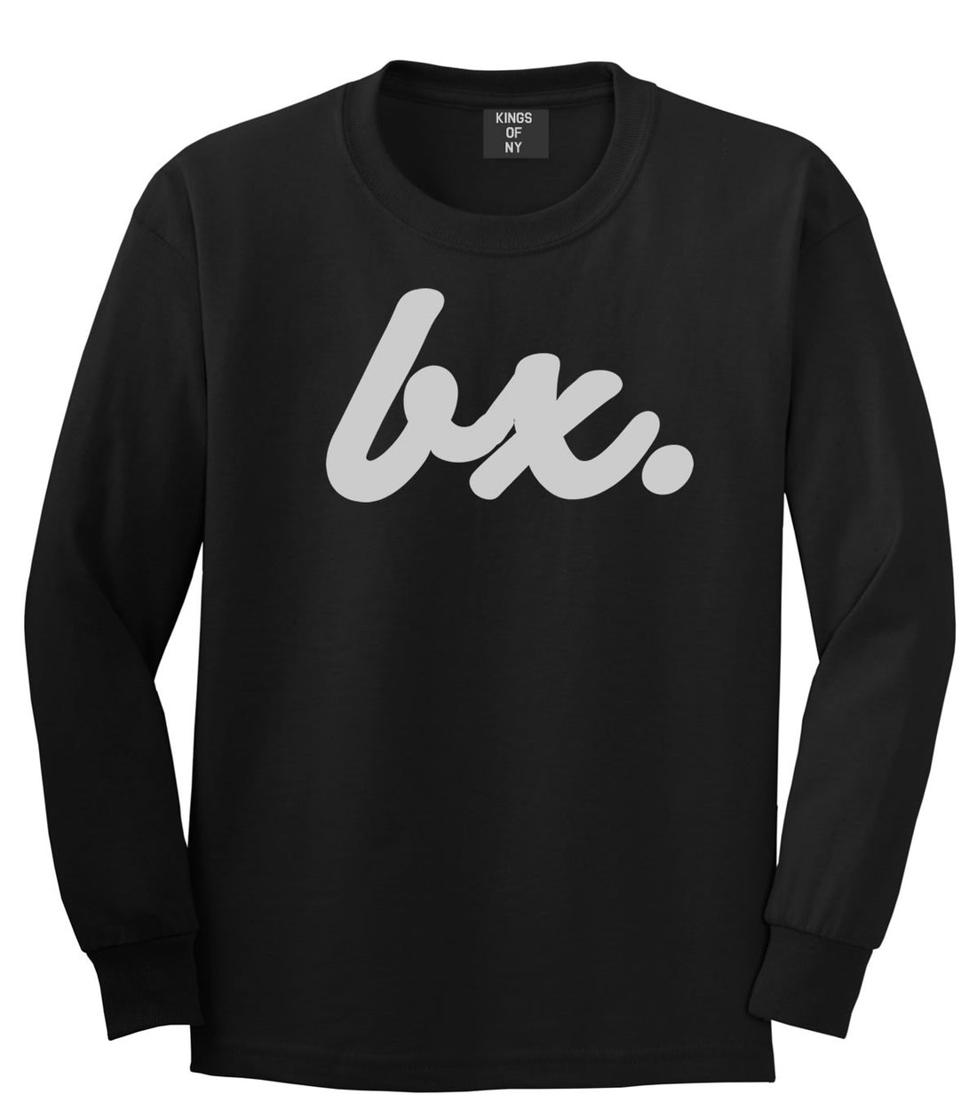Bx The Bronx Script Long Sleeve T-Shirt in Black By Kings Of NY