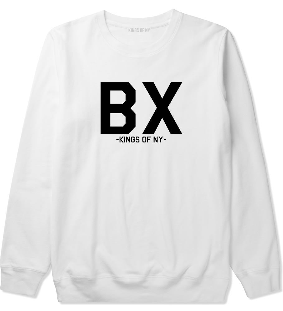 BX Bronx New York Crewneck Sweatshirt in White