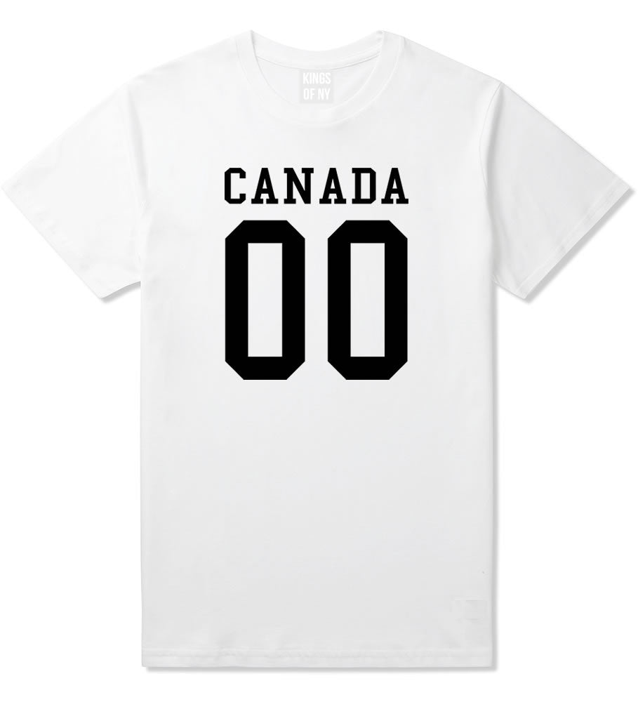 Canada Team 00 Jersey T-Shirt in White By Kings Of NY