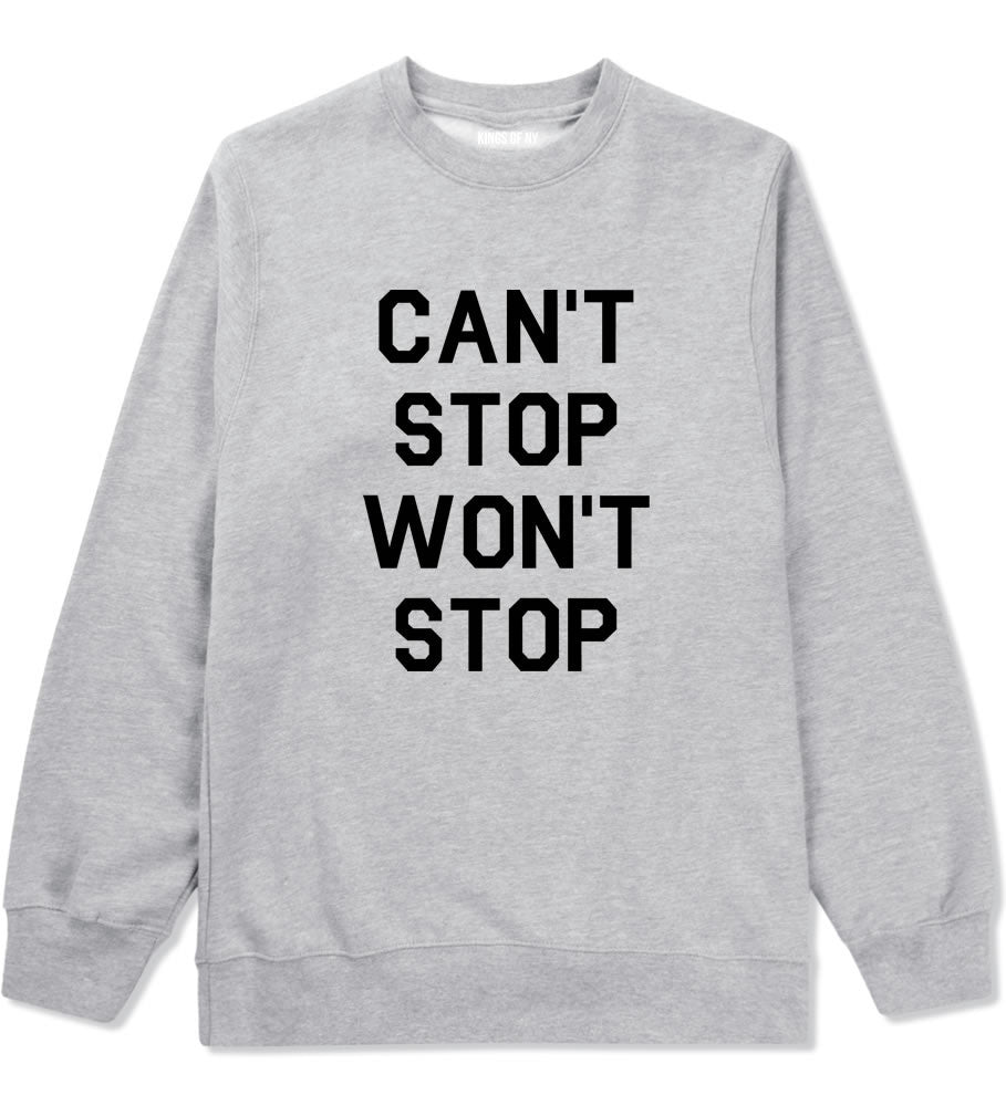  Kings Of NY Cant Stop Wont Stop Crewneck Sweatshirt in Grey