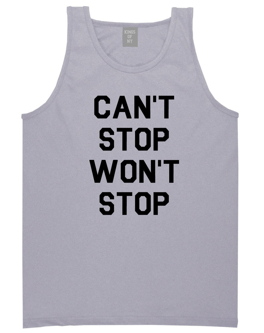  Kings Of NY Cant Stop Wont Stop Tank Top in Grey