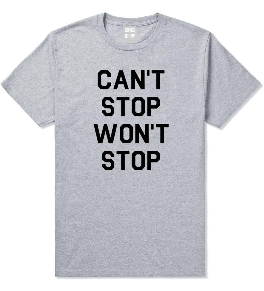  Kings Of NY Cant Stop Wont Stop T-Shirt in Grey