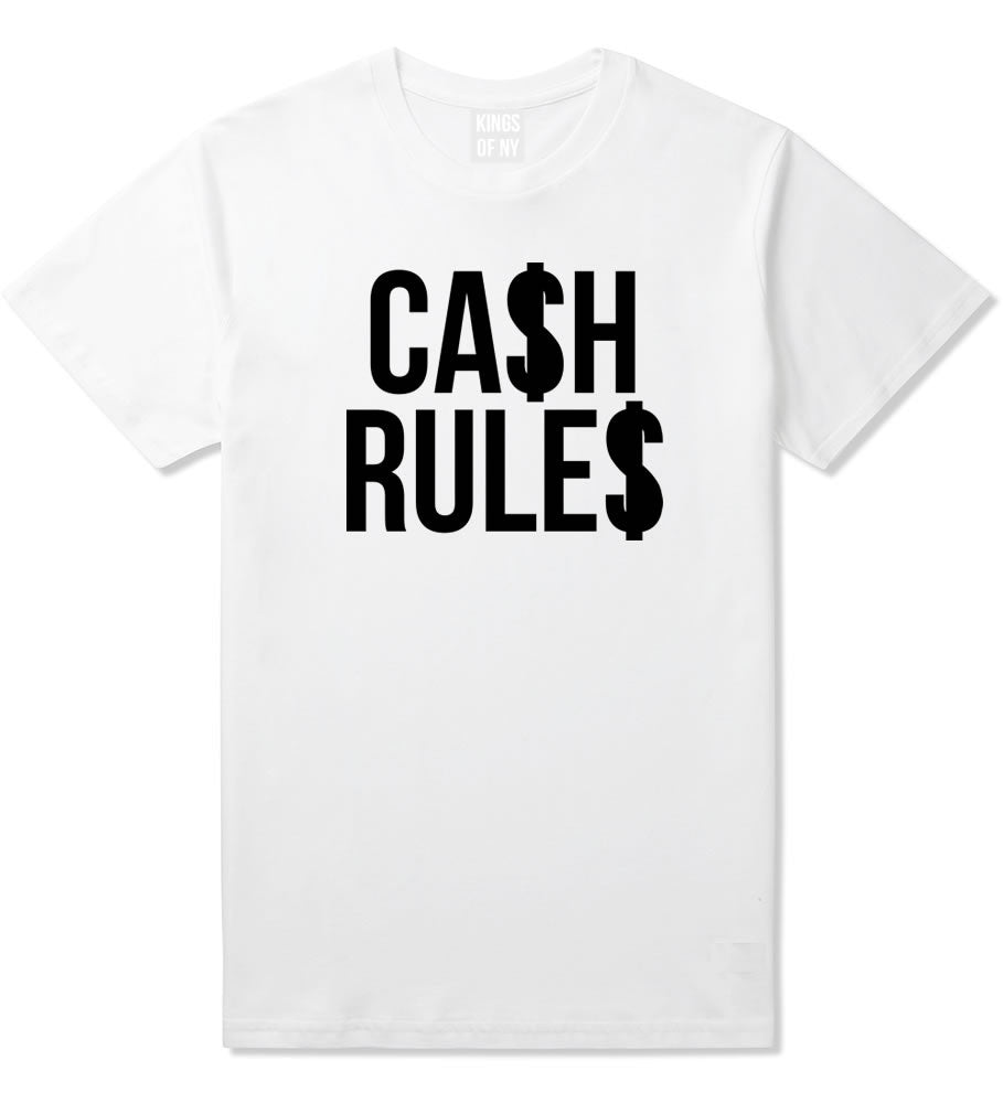 Cash Rules T-Shirt in White by Kings Of NY