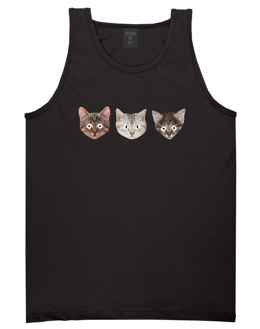 Cats Crazy Kittens Tank Top in Black By Kings Of NY
