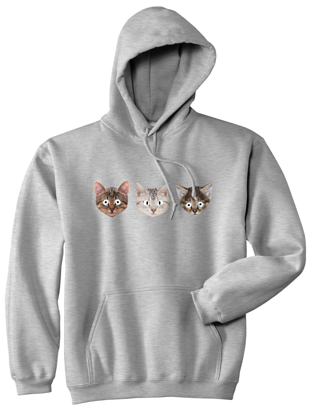 Cats Crazy Kittens Boys Kids Pullover Hoodie Hoody in Grey By Kings Of NY