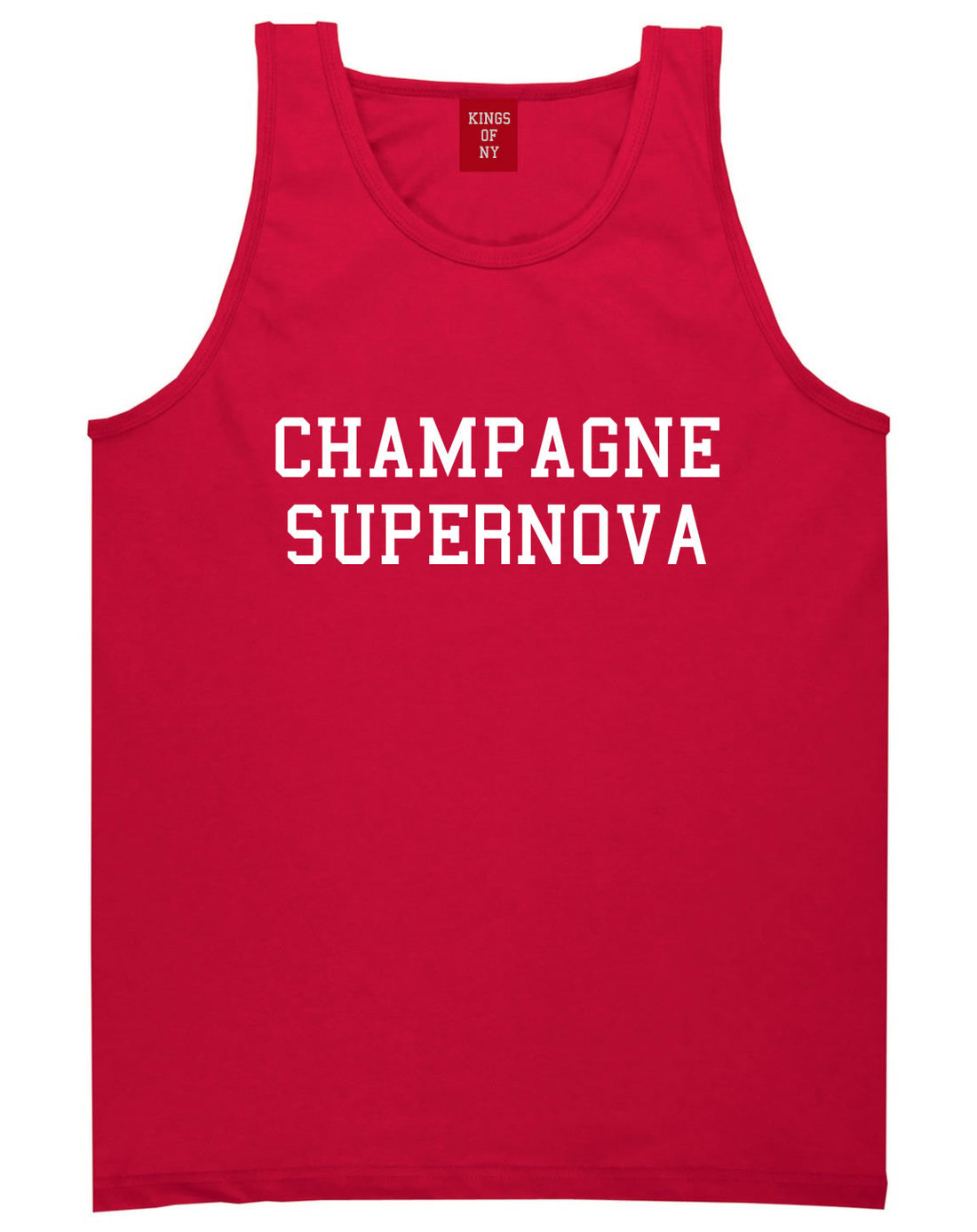 Champagne Supernova Tank Top in Red by Kings Of NY