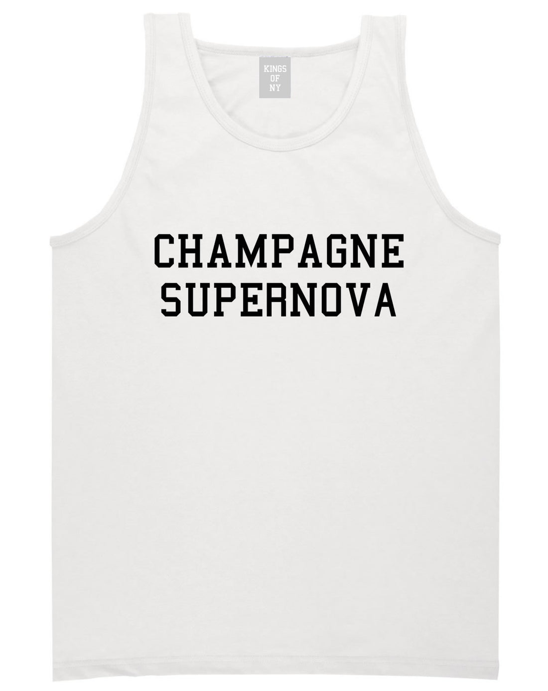 Champagne Supernova Tank Top in White by Kings Of NY