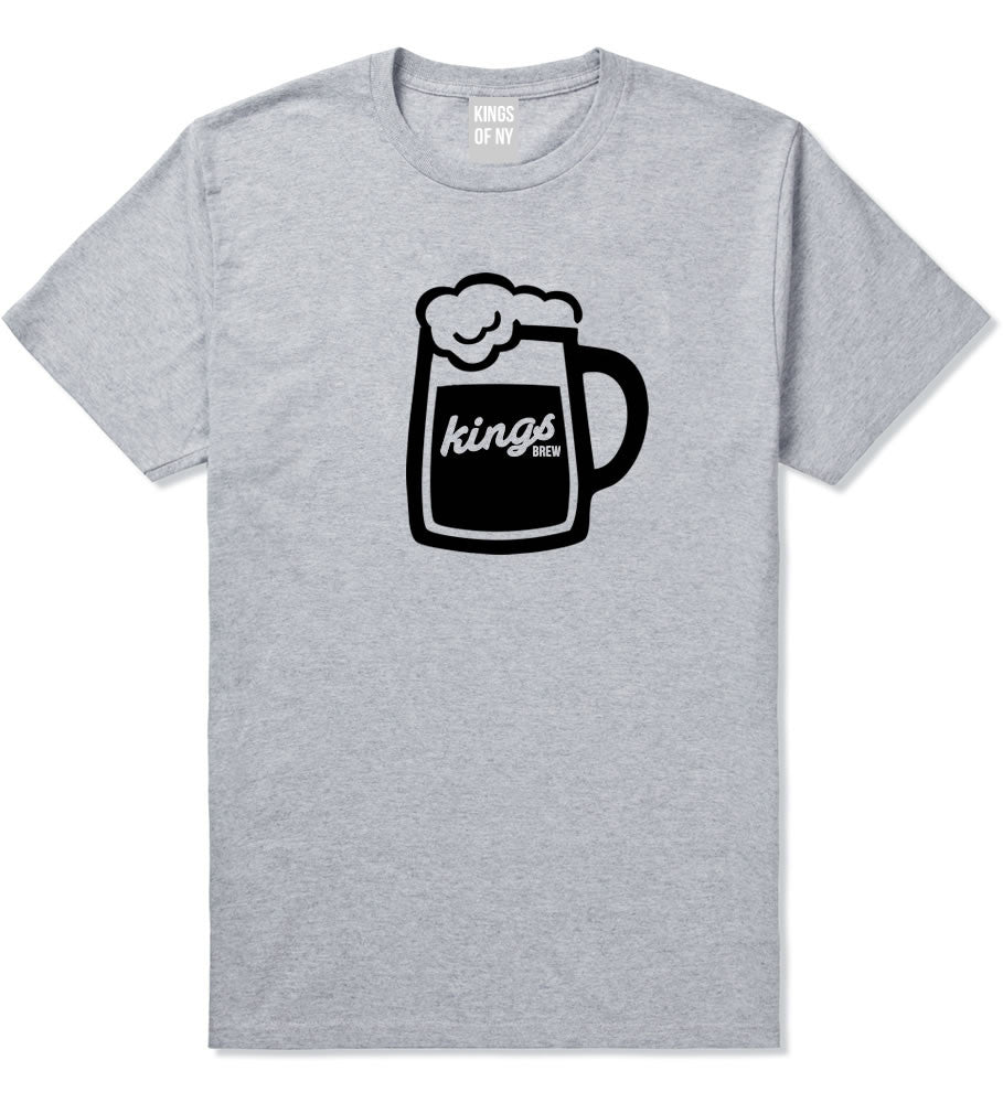 Beer Kings Drinker Party T-Shirt in Grey