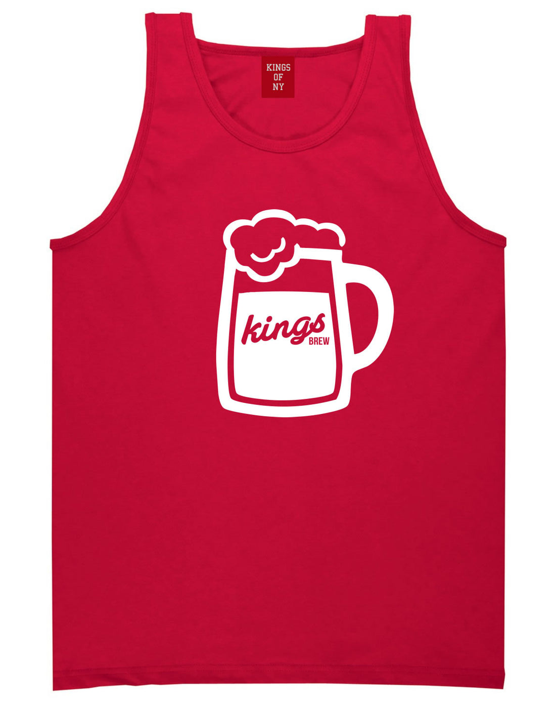Beer Kings Drinker Party Tank Top in Red