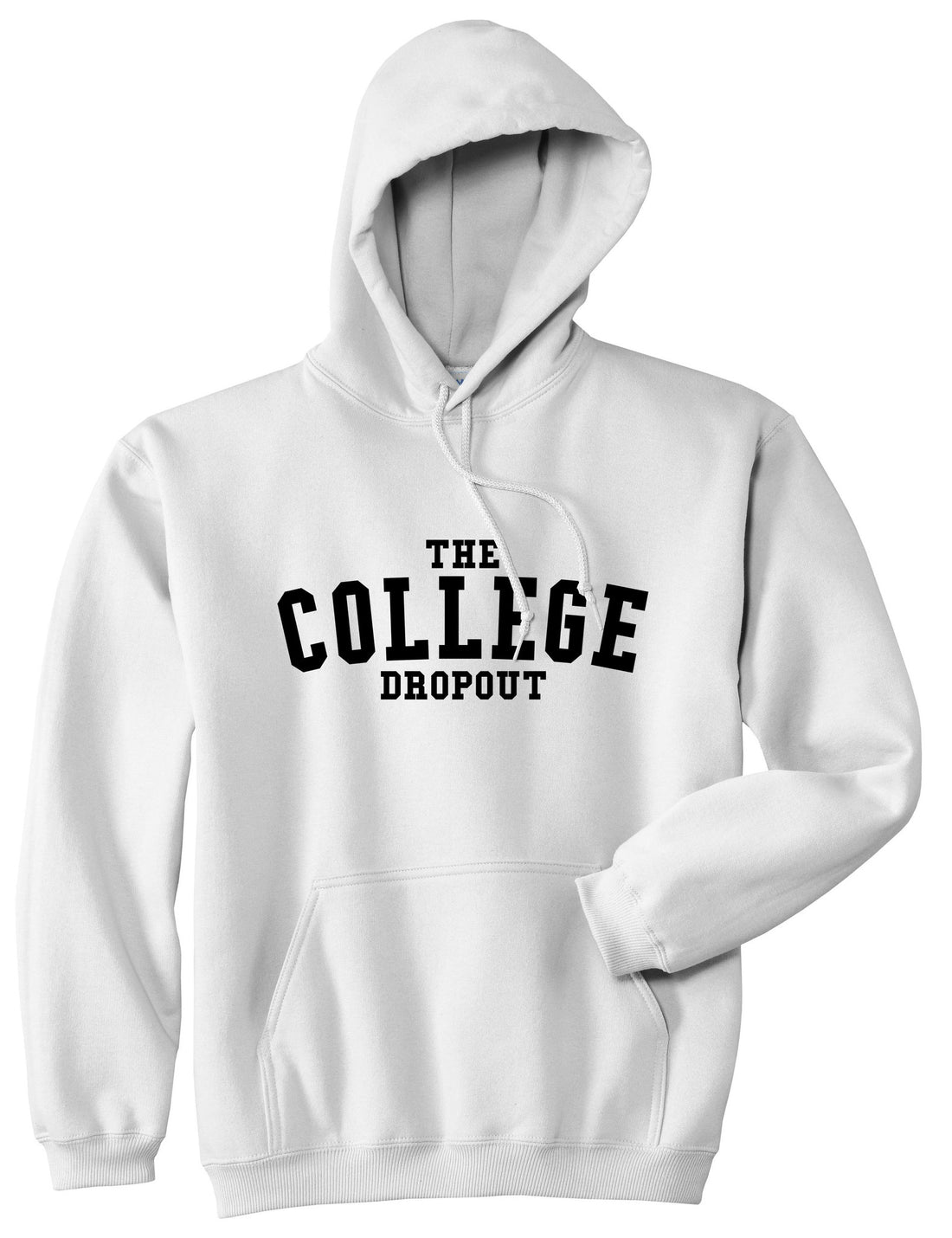 The College Dropout Album High School Pullover Hoodie in White By Kings Of NY