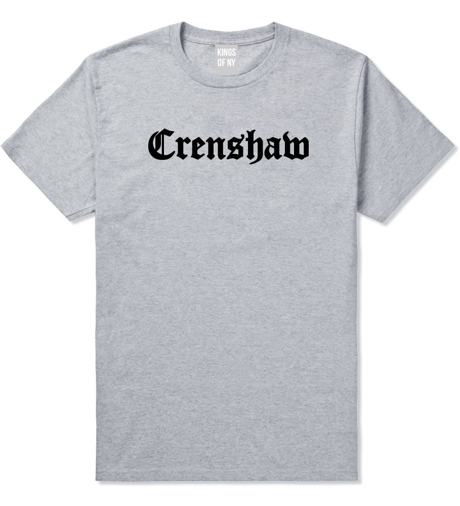 Crenshaw Old English California T-Shirt in Grey By Kings Of NY