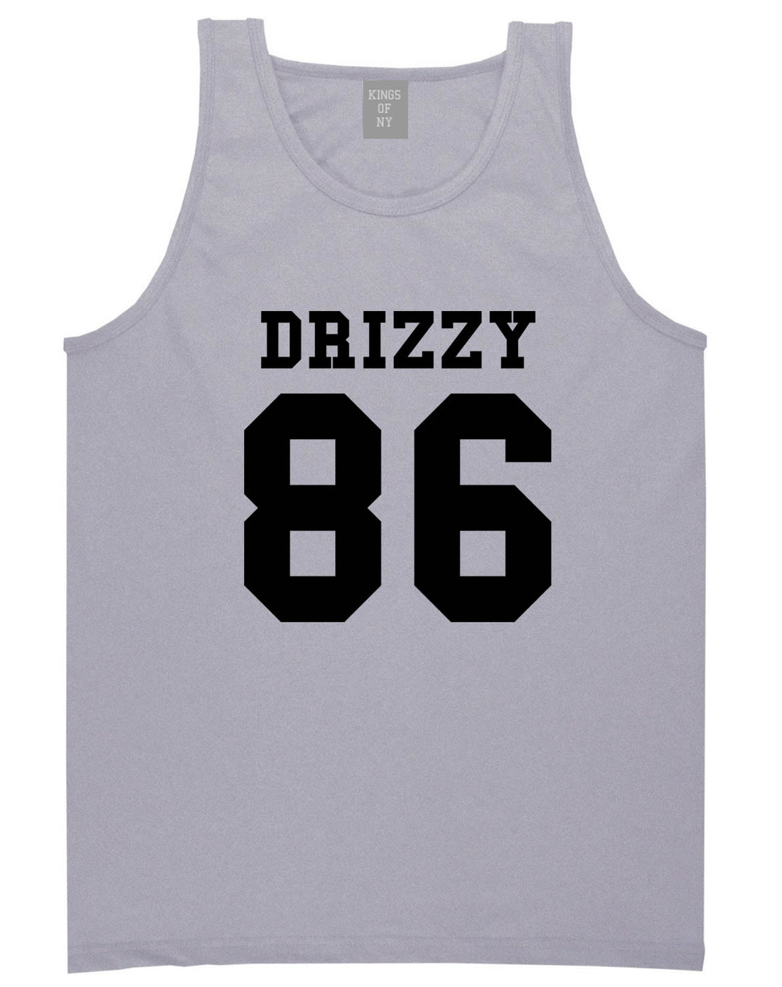Drizzy 86 Team Jersey Tank Top in Grey by Kings Of NY
