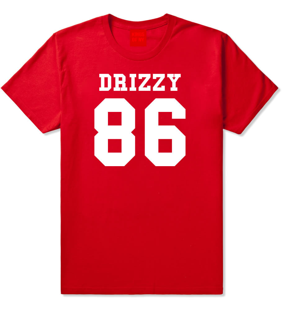 Drizzy 86 Team Jersey T-Shirt in Red by Kings Of NY