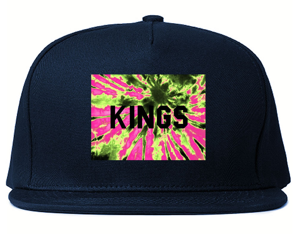 Kings Pink Tie Dye Logo Snapback Hat By Kings Of NY