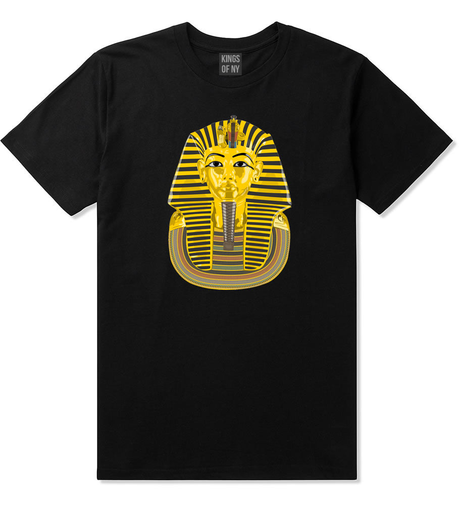 Pharaoh Egypt Gold Egyptian Head  Boys Kids T-Shirt In Black by Kings Of NY