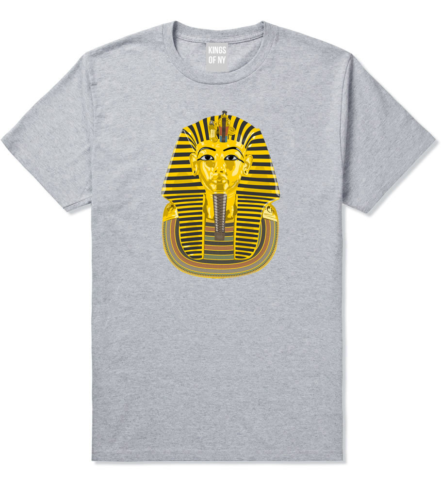 Pharaoh Egypt Gold Egyptian Head  Boys Kids T-Shirt In Grey by Kings Of NY