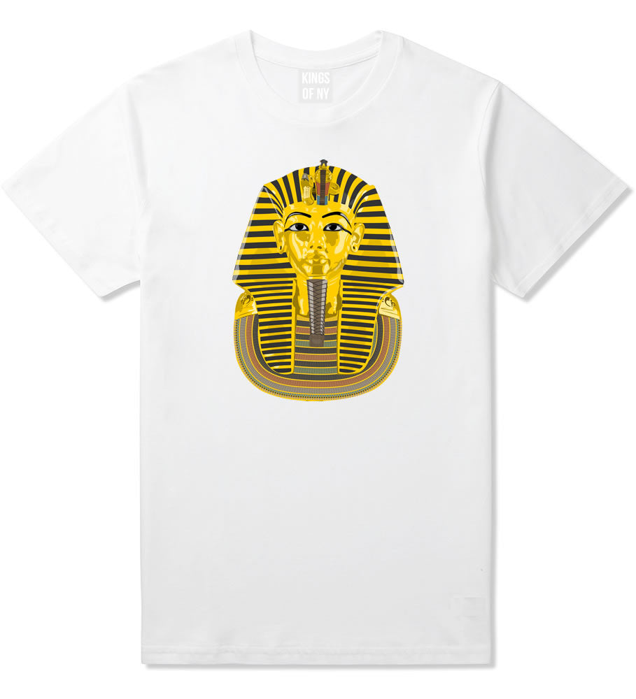 Pharaoh Egypt Gold Egyptian Head  Boys Kids T-Shirt In White by Kings Of NY