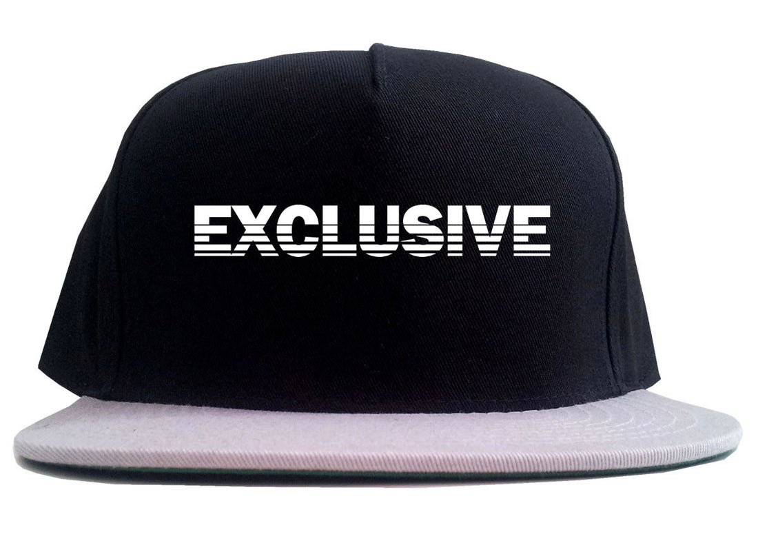 Exclusive Racing Style 2 Tone Snapback Hat in Black and Grey by Kings Of NY