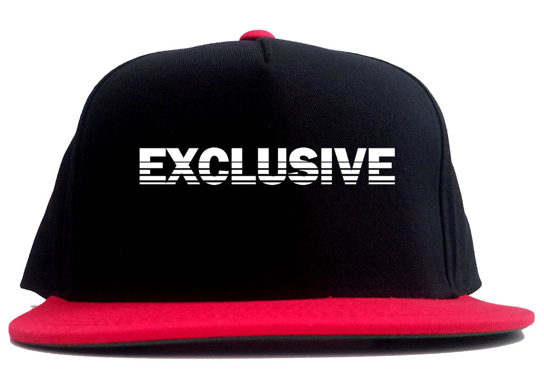 Exclusive Racing Style 2 Tone Snapback Hat in Black and Red by Kings Of NY
